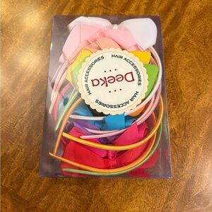 DEEKA 12 pack Bow Headband Grosgrain Ribbon Hair Bows Set